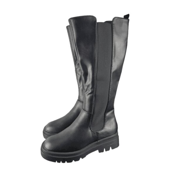 Shoedazzle women's renagaid knee black boots size 10 - Picture 4 of 5